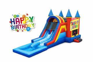 Happy Birthday Bounce House & Double Waterslide