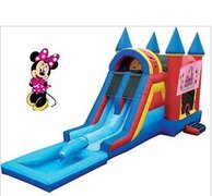 Minnie Castle Bounce House & Dual Slide Combo