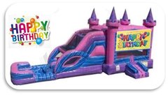 Happy Birthday Bounce House & Dual Slide Combo