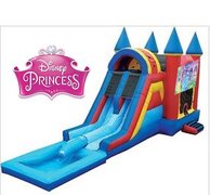 Princess Bounce House & Double Slide Combo