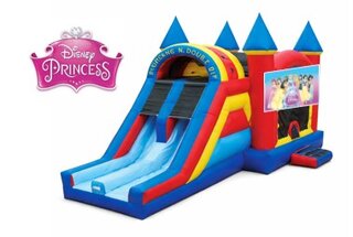 Princess Bounce House & Double Slide Combo