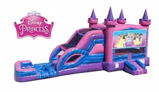 Princess Bounce House & Dual Slide Combo