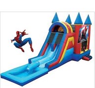 Spiderman Bounce House & Double Waterslide
