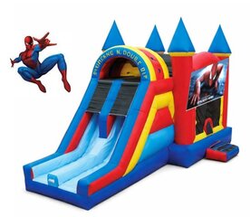 Spiderman Bounce House & Double Slide Combo