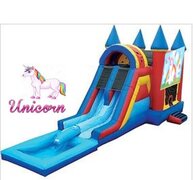 Unicorn Castle Bounce House & Dual Slide Combo