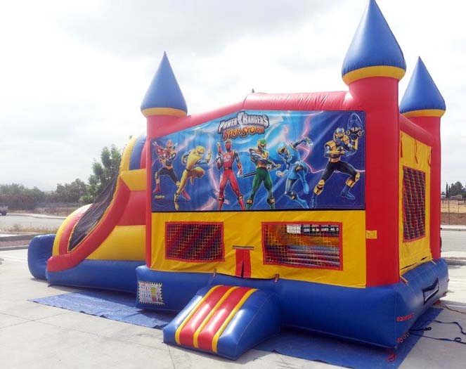 Power Rangers Castle Inflatable Combo Rental Riverside County