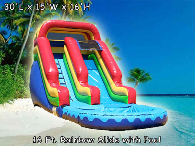 16 Ft Rainbow Water Slide (Item 318)