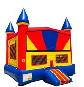 Primary Colored Castle W/Hoop (Item 101) CHOOSE YOUR THEME.