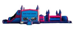 60 Ft Girls Castle Obstacle W/Pool (item 726) Choose Your Theme!