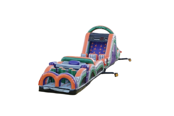 60 Ft Mega Mania Obstacle Course With Slide