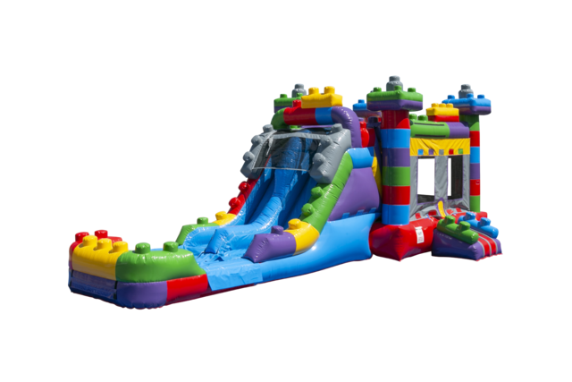 Mega Double Lane Lego Block Party Slide Combo (wet)