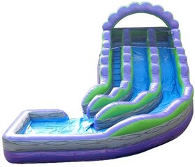 20ft Purple Marble Dual Lane Curved Slide