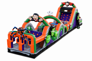 65 Ft Monster Mash Obstacle Course With Slide