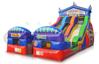20 ft Dual Lane Fun House Slide