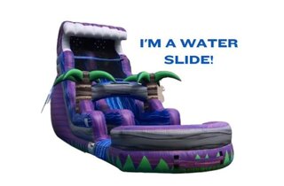 19ft Purple Crush Tsunami Water Slide with Pool