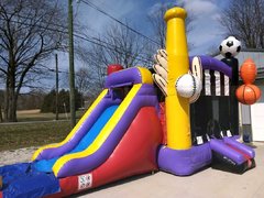 Sports Bounce House Slide Combo
