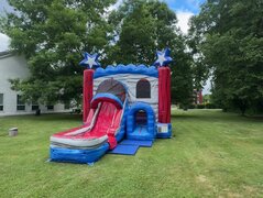 Red, White & Blue Combo Bounce House