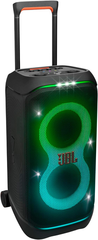Light up portable bluetooth speaker with rolling handle