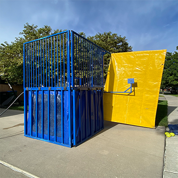 Classic dunk tank attraction available for outdoor parties in Utah