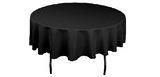 Black  Round Tablecloth