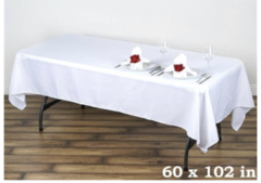 White Rectangular Tablecloth