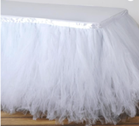 Tulle Tutu Table Skirt - White