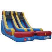18FT DOUBLE LANE DRY SLIDE 