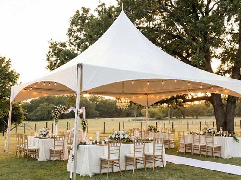 Tent rental with tables and chairs