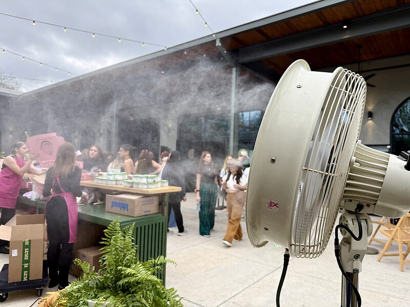 Misting fan rental for Austin events