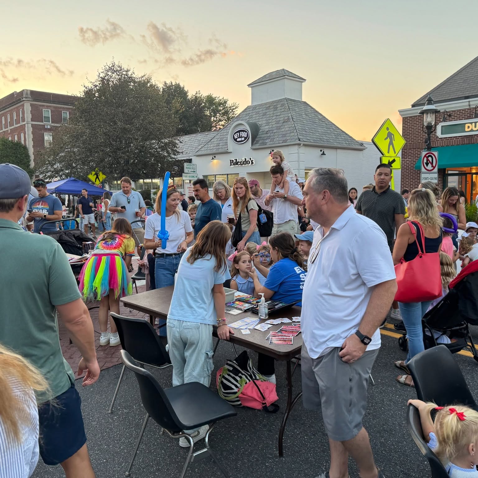 Face painting at a large Long Island event