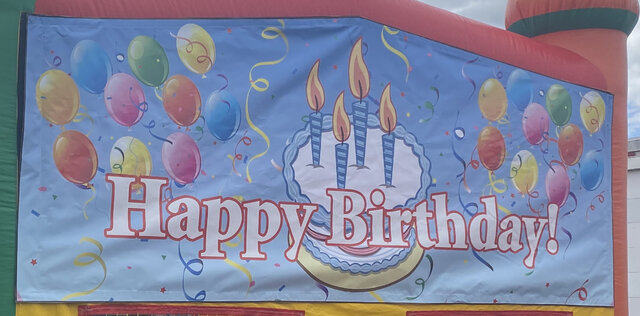 Art panel Birthday Cake and Balloons