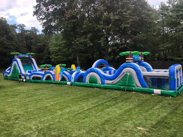 60 Ft Obstacle Course w/ tall slide from Biloxi Bounce House