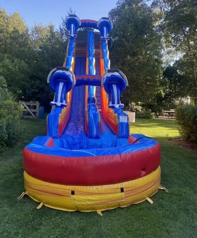 HUGE Bucket Tower Quick Drop Waterslide