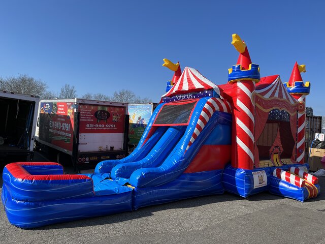 Carnival Bouncer With  Double Lane Water Slide
