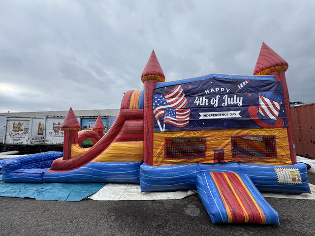 Happy 4th July Bouncer and 2 Lane Water Slide