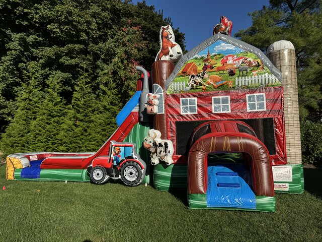 FARM HOUSE BOUNCER  SLIDE. (MAIN)