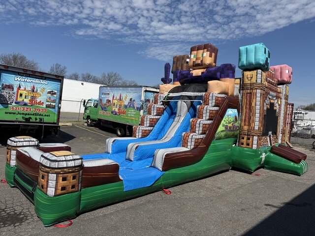 Mine Craft Dual Lane Jump and Slide Combo