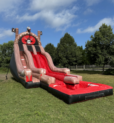 Double Cannon Ball 2 lane Pirate water slide #WS33