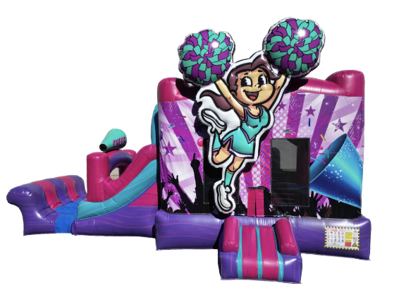 Cheerleader Bounce House With Slide