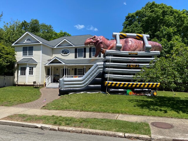 T-Rex Dinosaur Bounce House Slide Combo