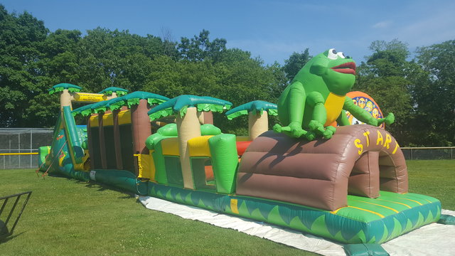 Tropical Obstacle Course With Water Slide #WS26