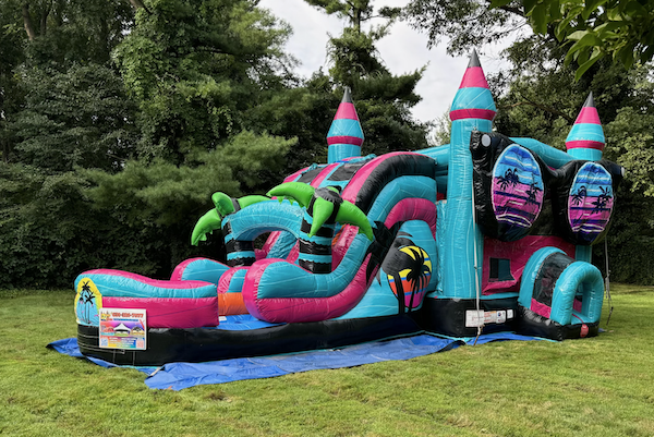 Beach Vibes Bouncer and Water Slide