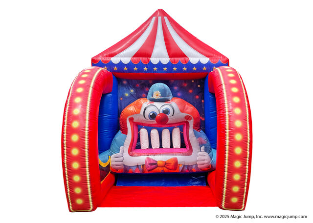 Classic Inflatable Carnival Game Clown Tooth Knockdown