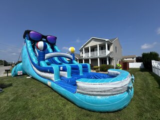 NEW Summer Vibes double lane water slide with pool