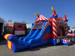 NEW 2023 Carnival Bouncer With Double Lane DRY Slide #CU4