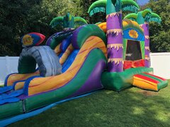 (39) MAUI Wowie 2 lane Water Slide Bouncer combo with pool #WS24