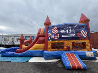 Happy 4th July Bouncer and 2 Lane Water Slide