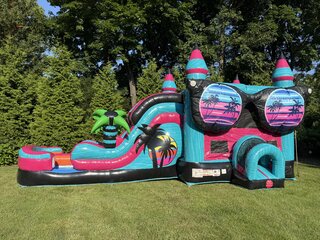 (#7) NEW Beach Vibes bouncer with double lane slide