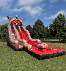 (#22) Double Cannon Ball 2 Lane Pirate Water Slide WS33