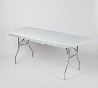 Table Cover Only (RECOMMENDED) SIX FOOT WHITE PLASTIC COVER